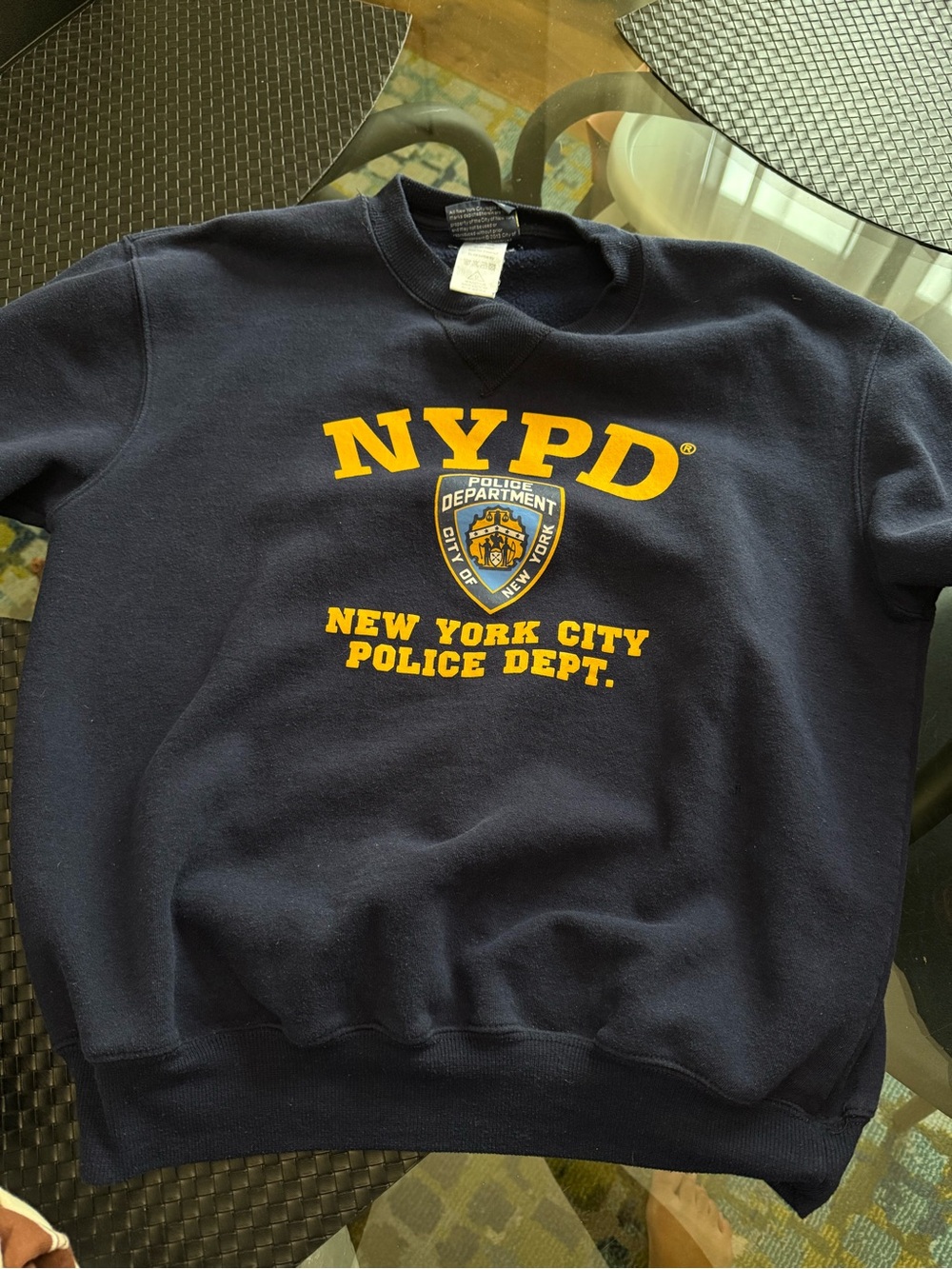 NYPD Crewneck Sweatshirt - Navy with Gold Logo